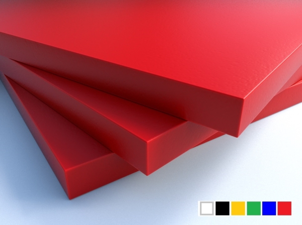 LuxTek Halbzeug rot mit Farbpalette