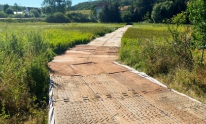 Ground protection plastic road plates