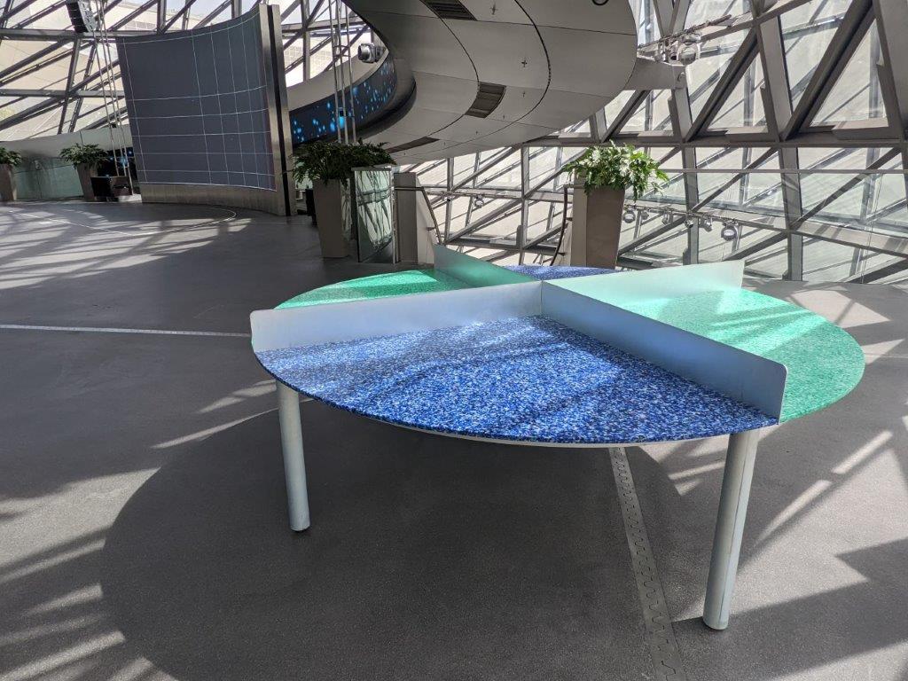 Plastic table tennis table